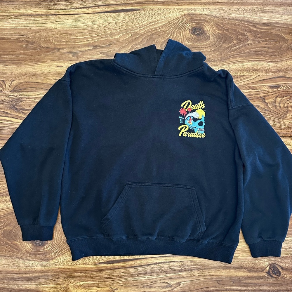 Men's Black Graphic Hoodie
